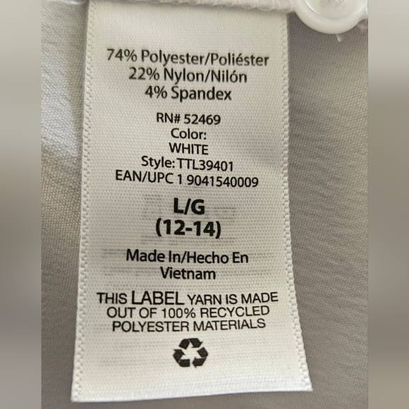 NWOT Time And Tru Classic White Women's Shirt - Picture 4 of 4